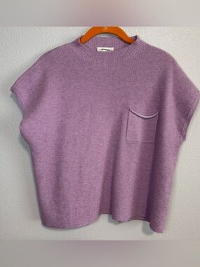 Women's Crop Sweater- cowl neck medium